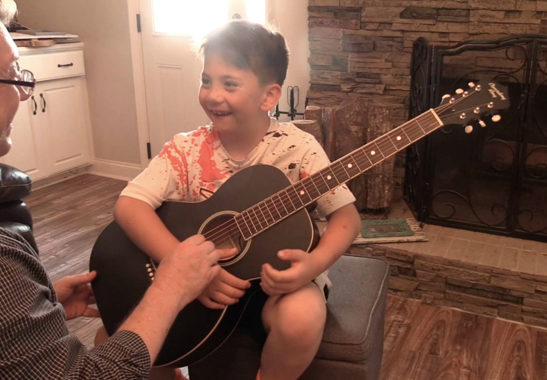 Josh Taking Guitar Lessons with Music With Mike